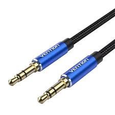 Vention BAWLH Cotton Braided 3.5mm Male to Male Audio Cable 2M Blue Aluminum Alloy Type